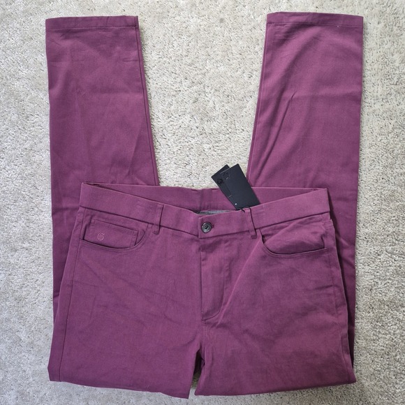 Greyson Armonk Golf Pants Trousers Mens 35/32 Pink Sueded Twill Comfort Preppy